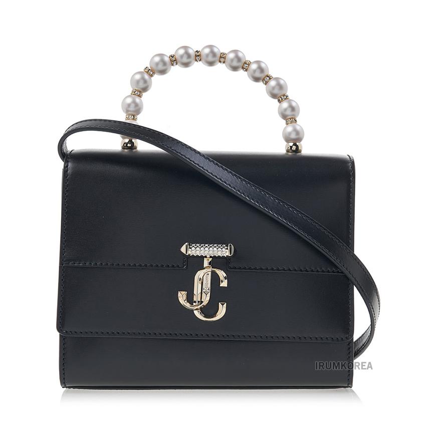 Jimmy Choo Avenue Top Handle S Tote Bag Black Light Gold Hardware