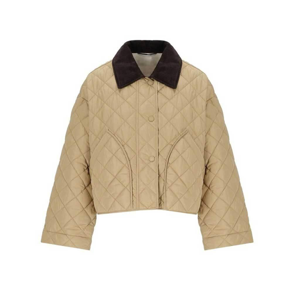 Max Mara Water-Repellent Khaki Down Puffer Jacket Women 15481031600 009