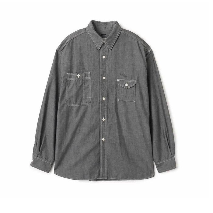 nanamica Regular Collar Chambray Long Sleeve Shirt S26SG011E H