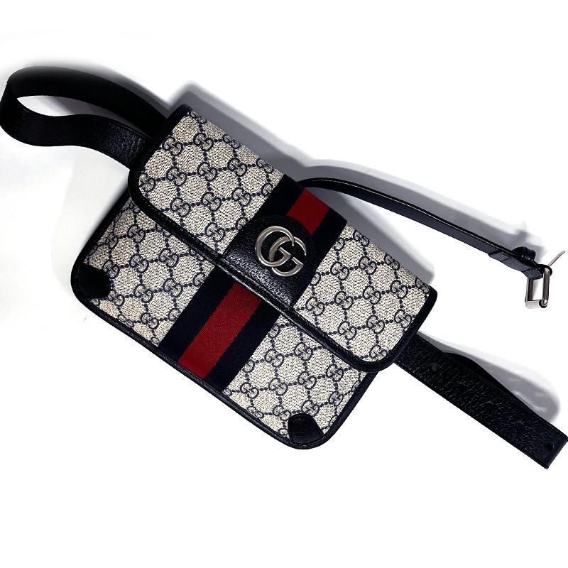 GUCCI Navy Unisex Belt Sling Bag Hip Pack Shoulder Bag 674081 96IWN 4076