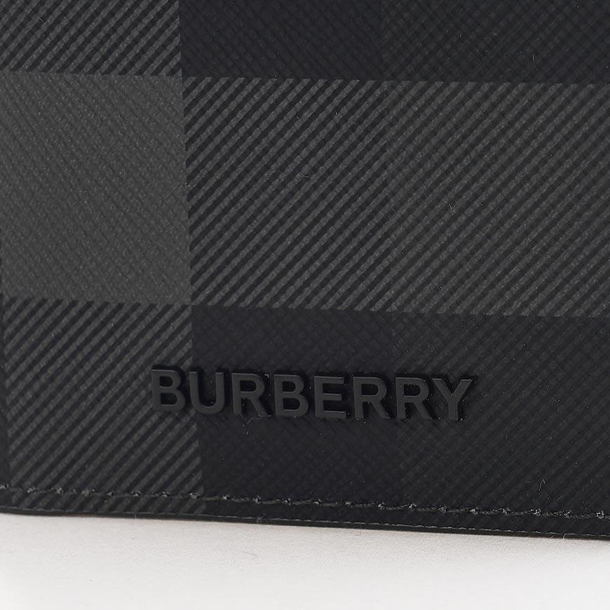 BURBERRY Men’s Check Folding Card Holder Wallet
