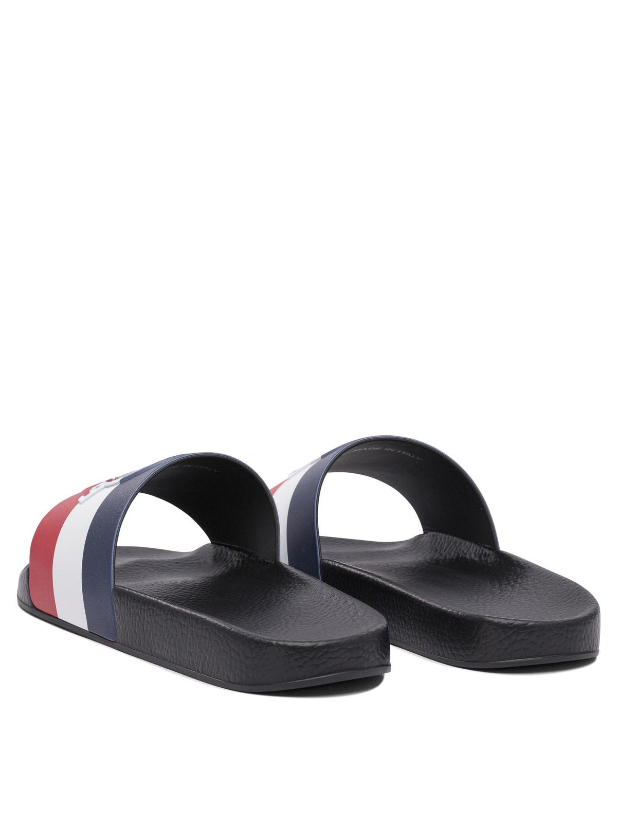 Moncler Black BASILE Slides Sandals for Men