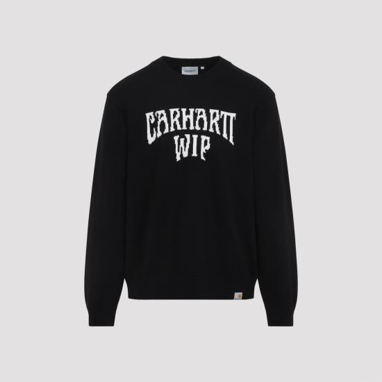 CARHARTT WIP Black/Wax Knit Crewneck Sweater for Men