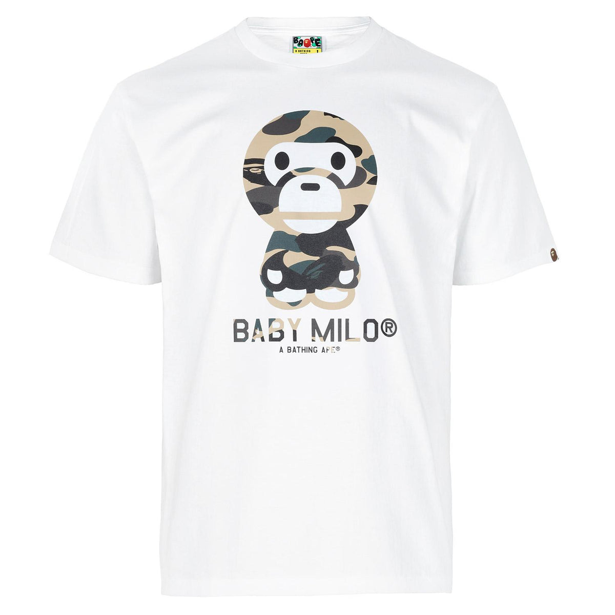BAPE White Yellow First Camo Baby Milo T-Shirt 002TEM301006M WHITE YELLOW