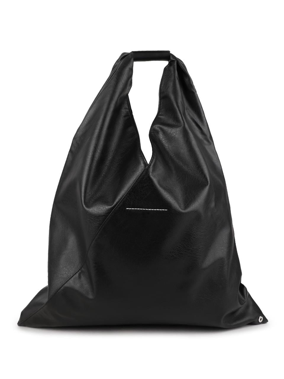 MM6 Japanese Classic Tote Bag Black Leather S54WD0039 P8396 T8013