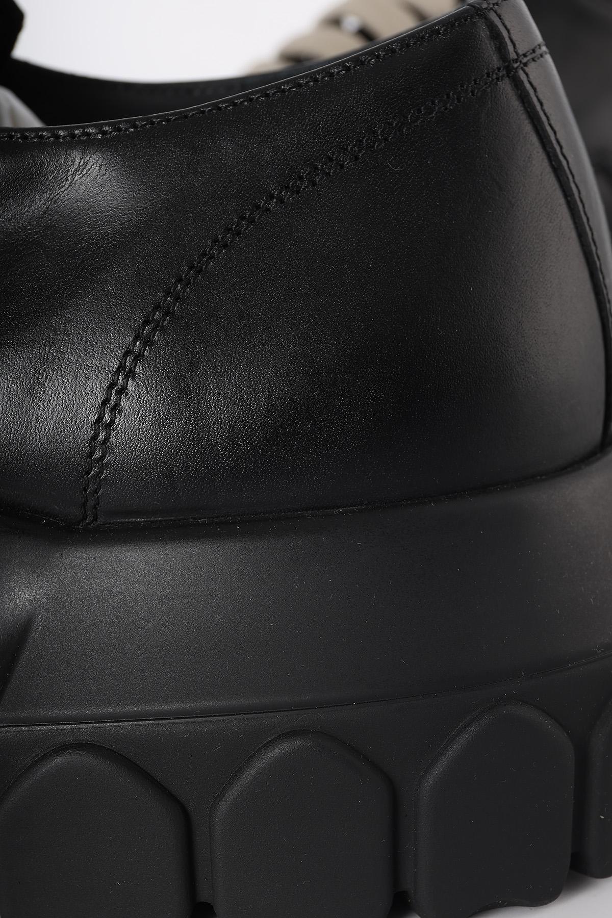 Rick Owens Black Bozo Tractor Lace-Up Derby Shoes RU02D6884 LRI 99
