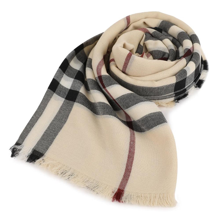 BURBERRY Check Wool Scarf