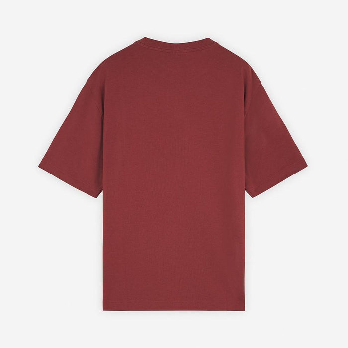 Maison Kitsune Fox Head Patch Oversized T-Shirt Red LM00107 KJ0119 P656