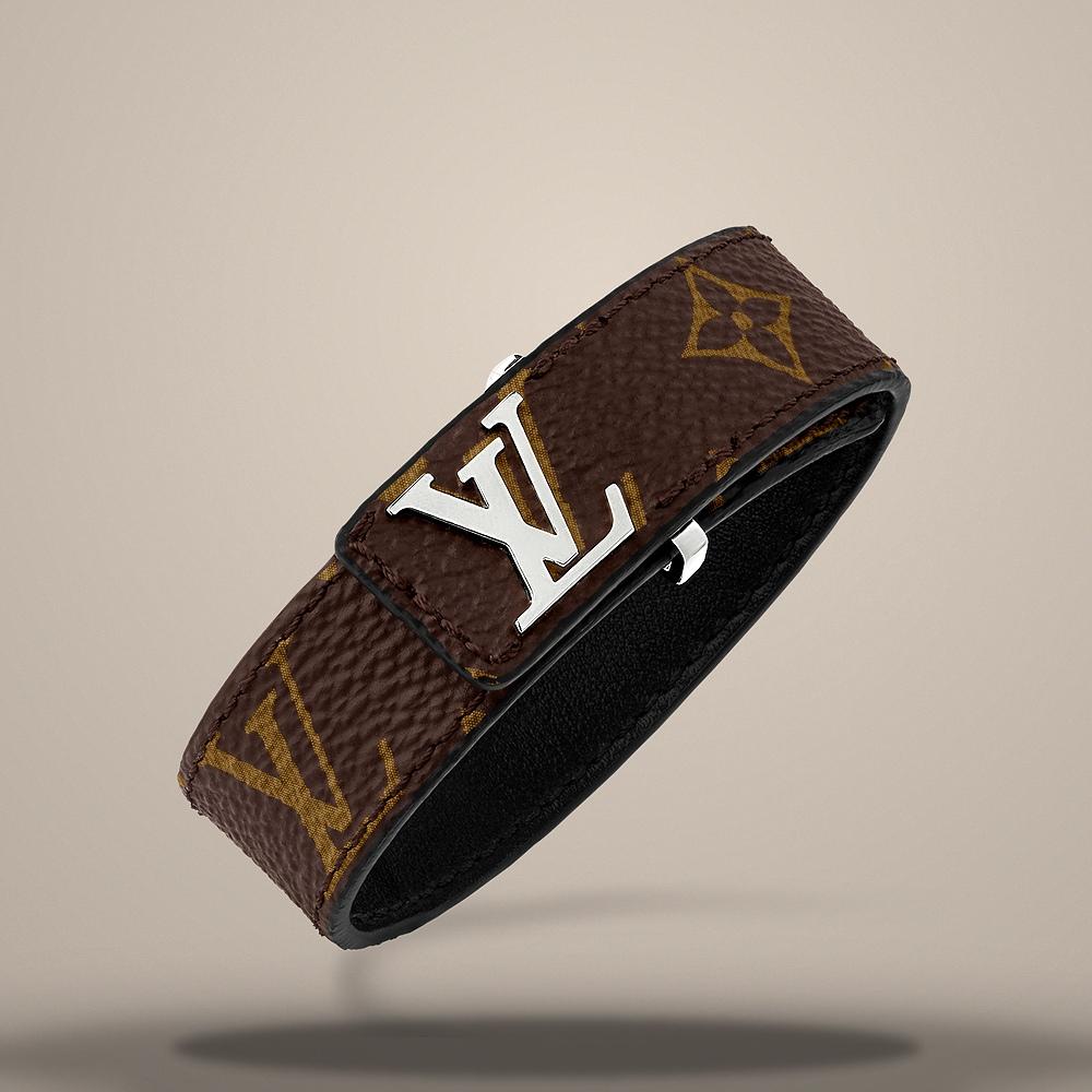 Louis Vuitton Monogram Coated Canvas LV Slim Bracelet M4166