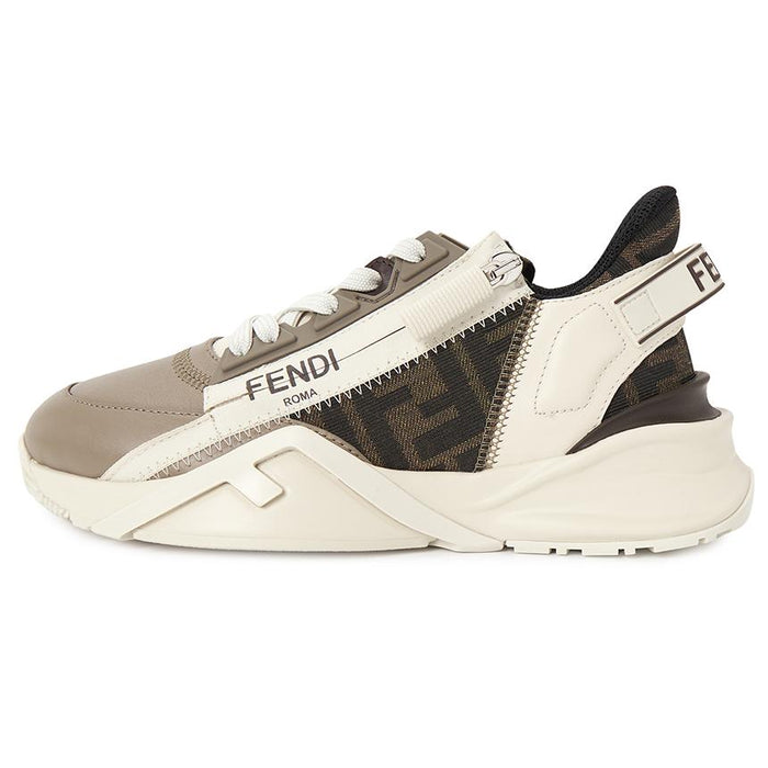 FENDI Flow Women’s Low-Top Sneakers White Mesh Leather