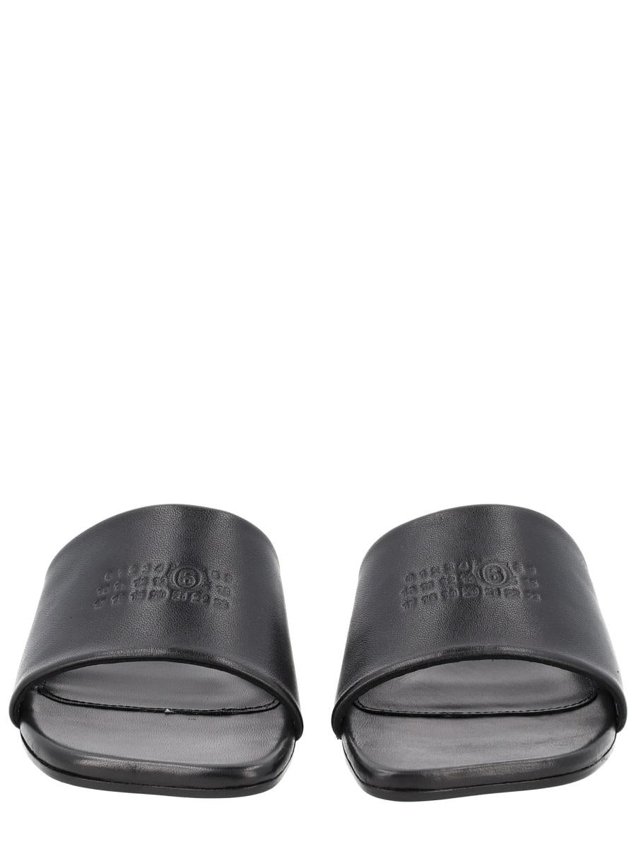 Maison Margiela Black Leather Strappy Sandals