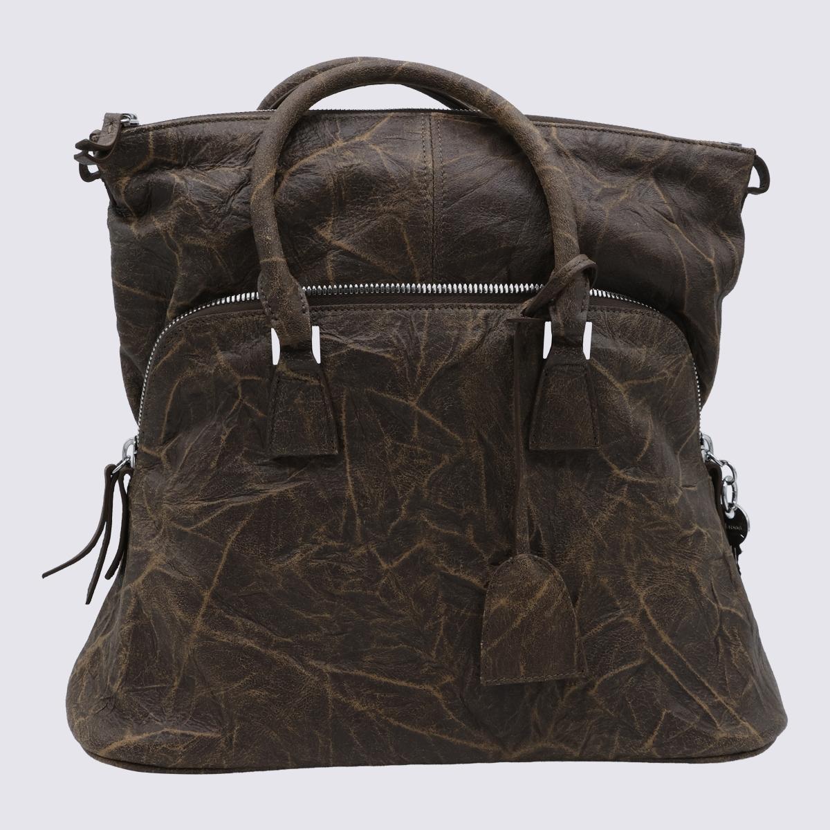 Maison Margiela Leather Shoulder Bag Brown
