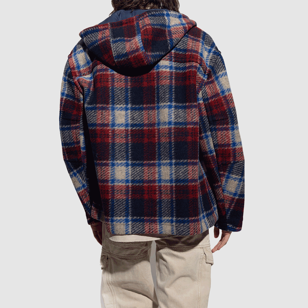 Isabel Marant Men’s Kult Hooded Jacket MA0069HA A1D20H BURD