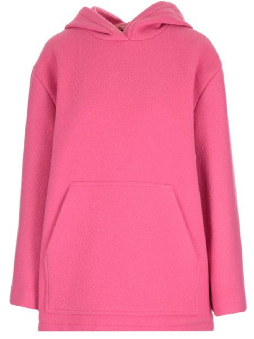 MSGM Pink Wool Knit Hoodie Sweater for Women 3342MDM110 227801 13