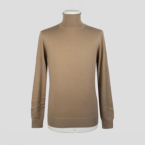 Drumohr Men’s Cashmere Turtleneck Sweater Brown