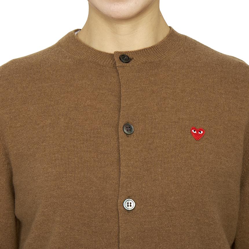 Comme des Garcons Mini Red Heart Patch Loose Fit Unisex Cardigan AX N079 051 3