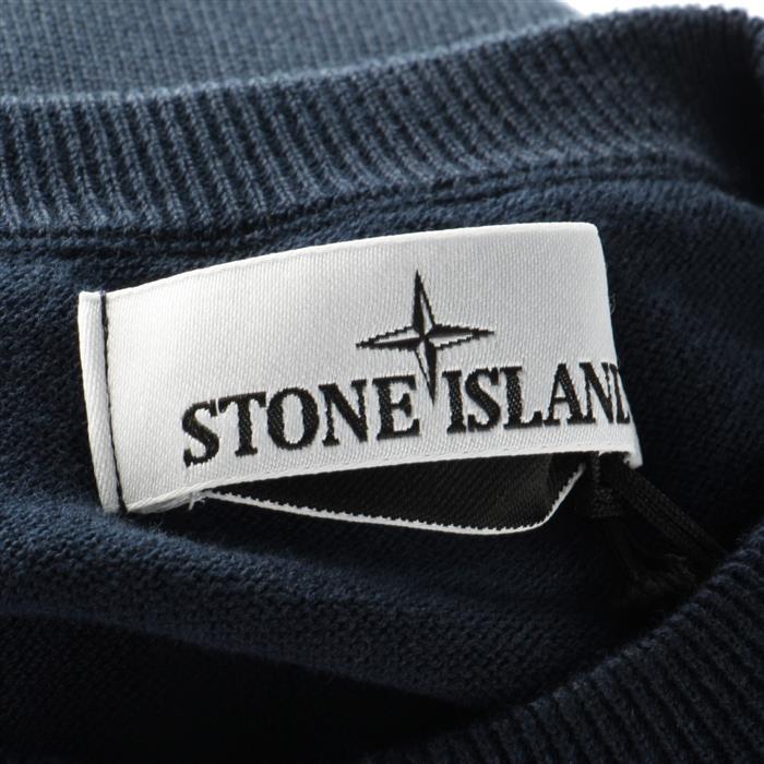 STONE ISLAND Small Roll Detail Crewneck Sweater Black Men's Top