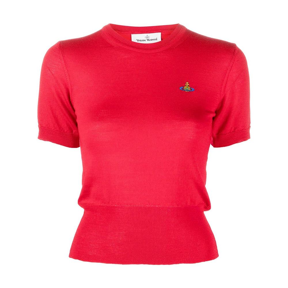 Vivienne Westwood Bea Top Knit Sweater Red 1803002Q Y001A H406