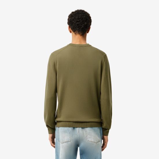 Lacoste Crewneck Knit Sweater for Men AH1985BMY DOM