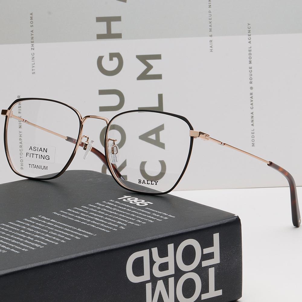 BALLY Titanium Square Metal Optical Frame Asian Fit Unisex Glasses BY5059D 002