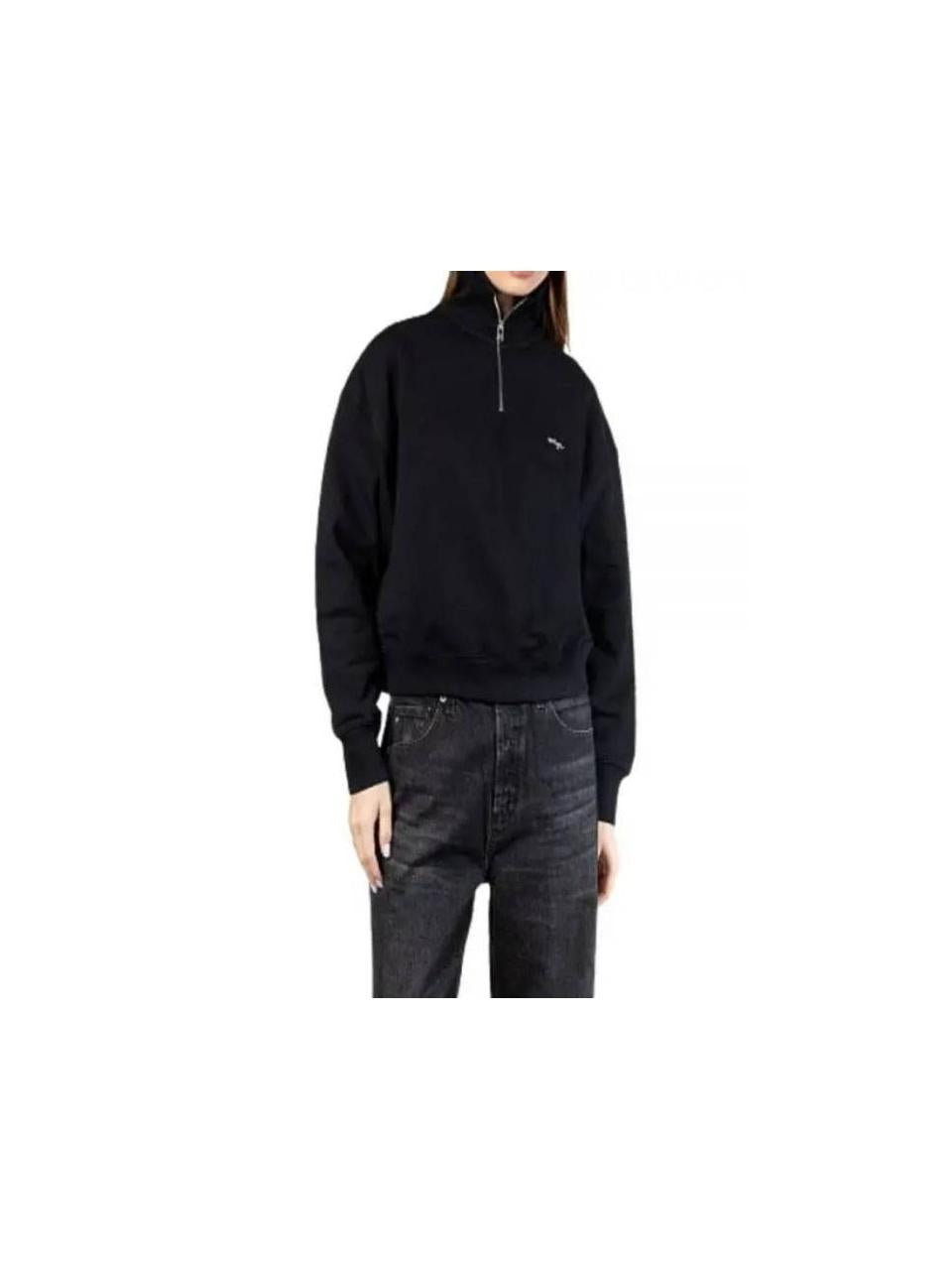 MSGM Micro Logo Embroidered Half-Zip Sweatshirt 3541 MDM138 237799