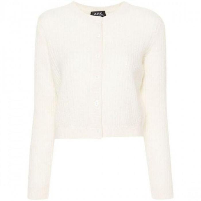 A.P.C. Milo Wool Blend Cardigan Women’s Crewneck Knit