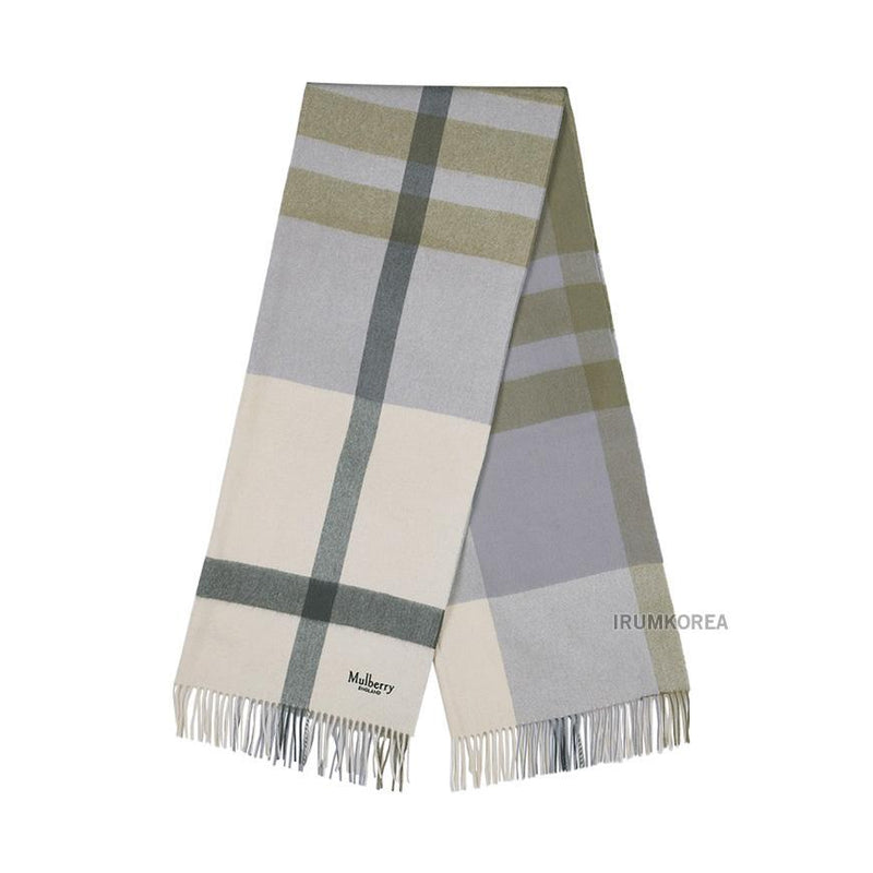 Mulberry Women’s Large Check Wool Scarf VS4295 889 W563