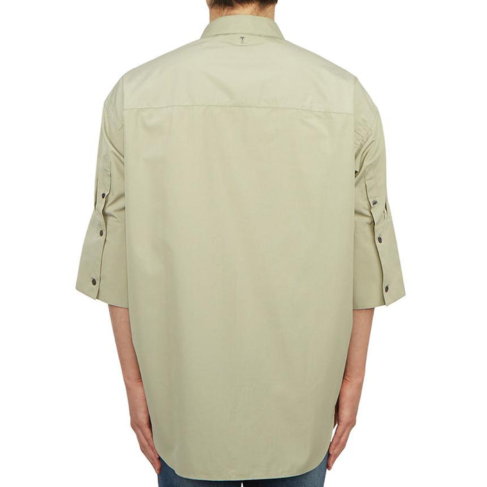 AMI Unisex Long Sleeve Shirt Green Cotton
