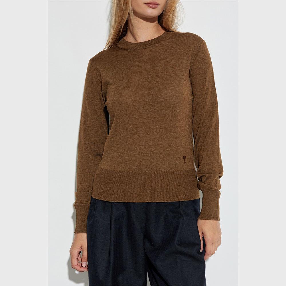 AMI Cashmere Wool Crewneck Sweater Women FKS835 KN0066 216
