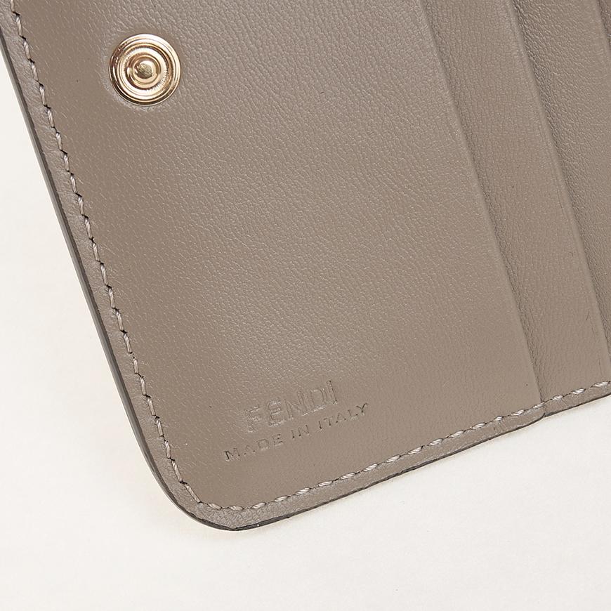FENDI Slim Baguette Leather Compact Wallet for Women