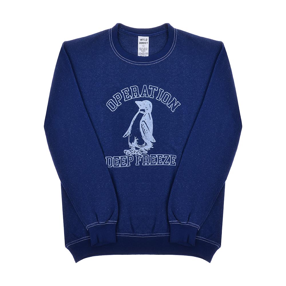 Wild Donkey Navy Blue Freeze Dyed Unisex Sweatshirt