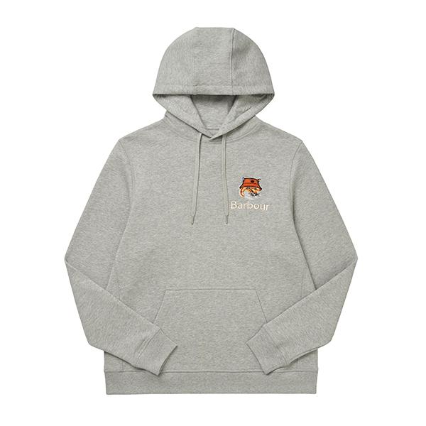Barbour x Maison Kitsune Fox Head Logo Men’s Hoodie MOL0569 MOL GY52