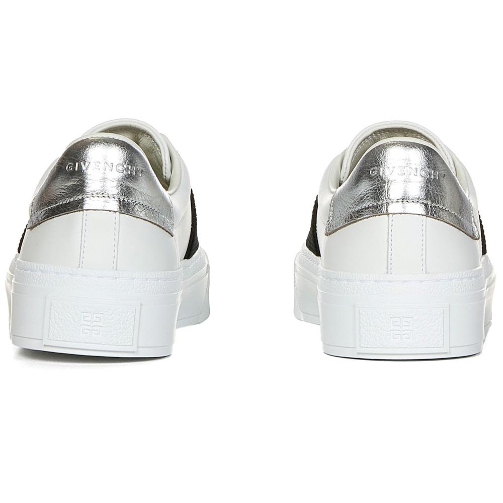 GIVENCHY Women City Banding Silver Tab Low Top Sneakers