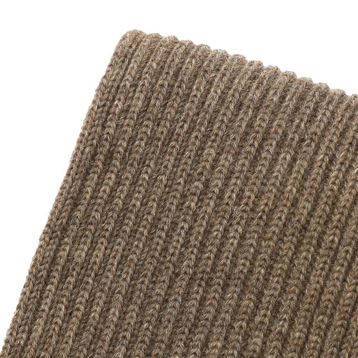 ANDERSEN-ANDERSEN Ribbed Wool Short Scarf Natural Taupe Men’s Scarf