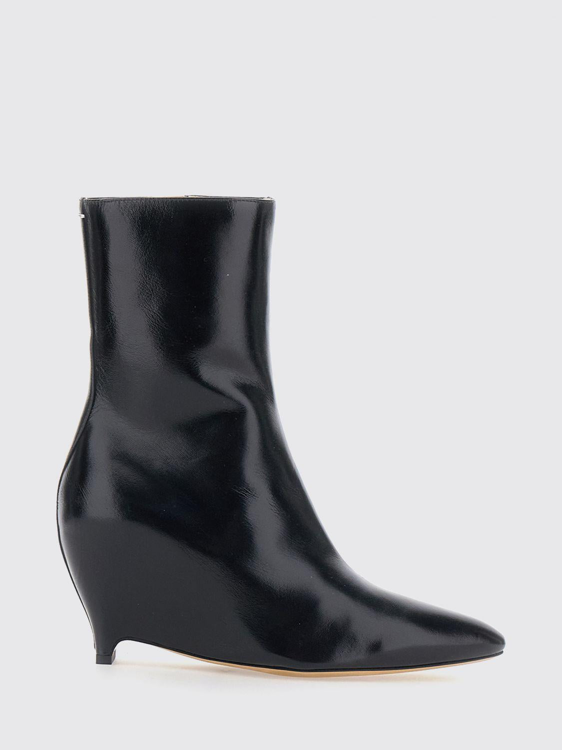 Maison Margiela Black Leather Ankle Boots