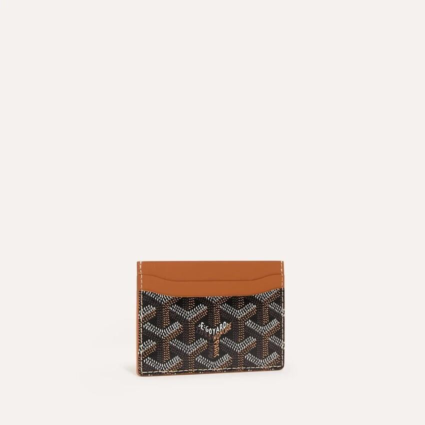 GOYARD Black/Tan Saint Sulpice Women’s Card Holder Wallet