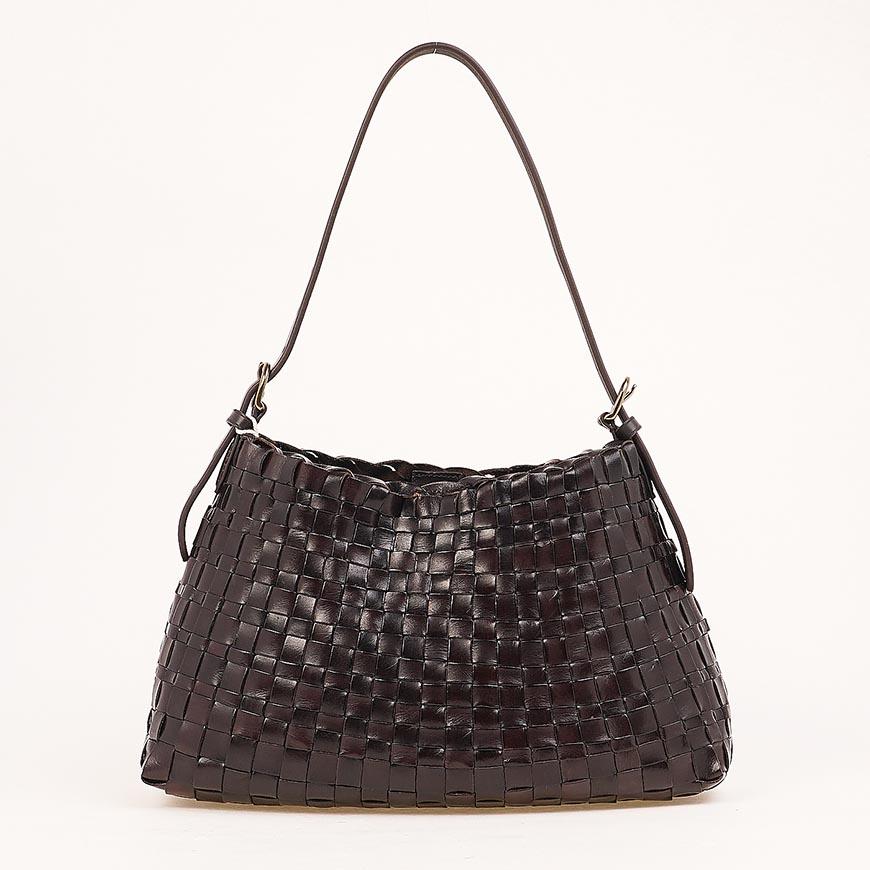 Dragon Diffusion Women's Hobo Shoulder Bag 8170 DK BROWN