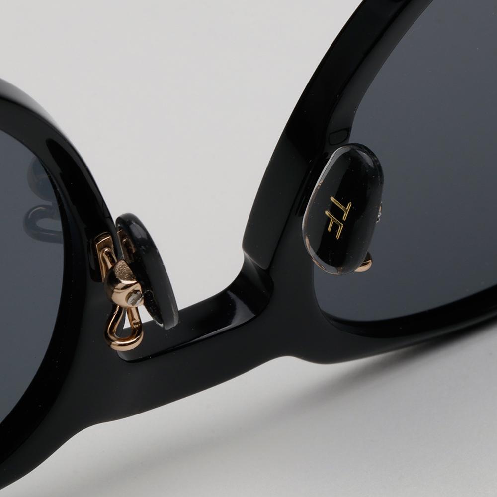 TOM FORD Asian Fit Acetate Oversized Sunglasses Black TF1052K01A