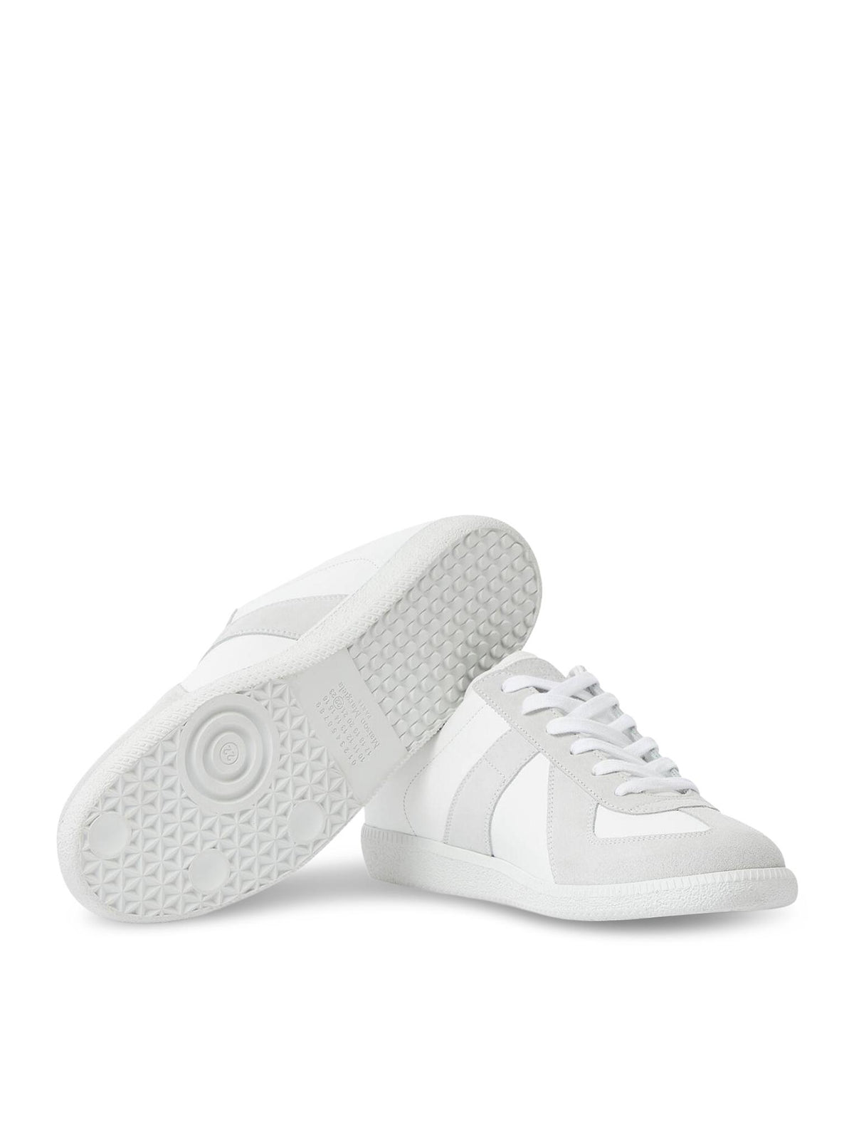 Maison Margiela Off White Leather Low Top Sneakers