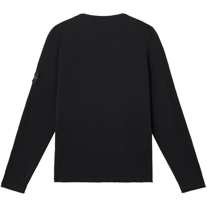 STONE ISLAND Men’s Logo Patch Round Neck Knit Sweater 5100052 S00B0 V0029