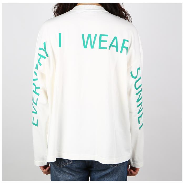 SUNNEI Green Graphic Print Oversized Long Sleeve T-Shirt SN2PXH06AP JE130 005