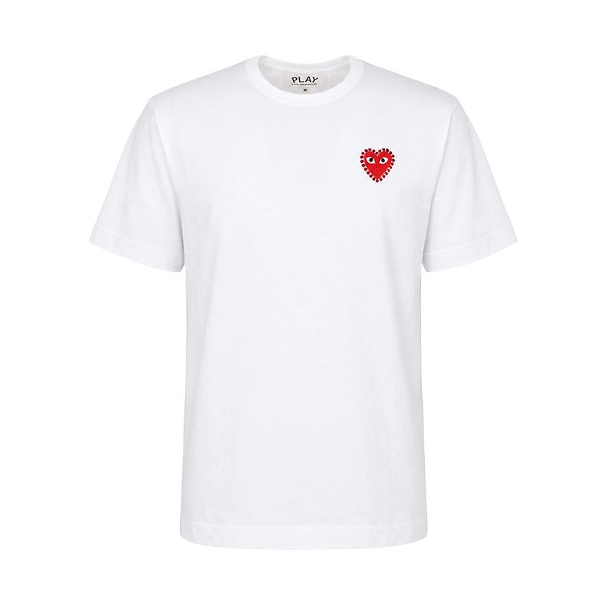 Comme des Garcons Rhinestone Red Heart Unisex Short Sleeve T-Shirt AX T801 051 2