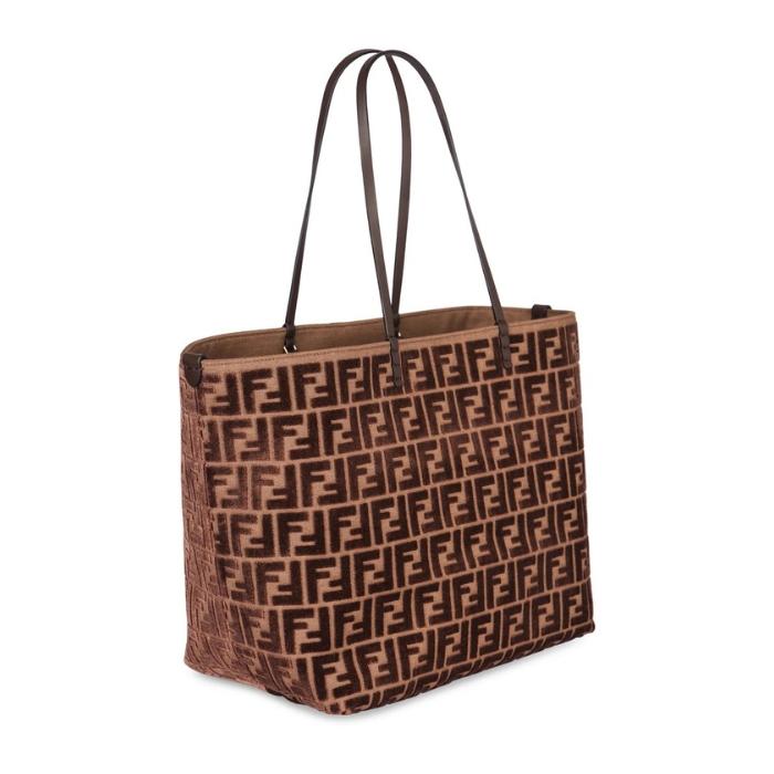 FENDI Roll Large Jacquard Shopper Tote Bag