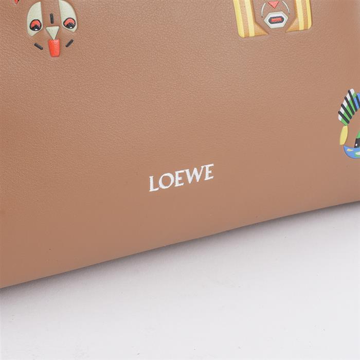 LOEWE Cats Mini Flamenco Leather Clutch Bag