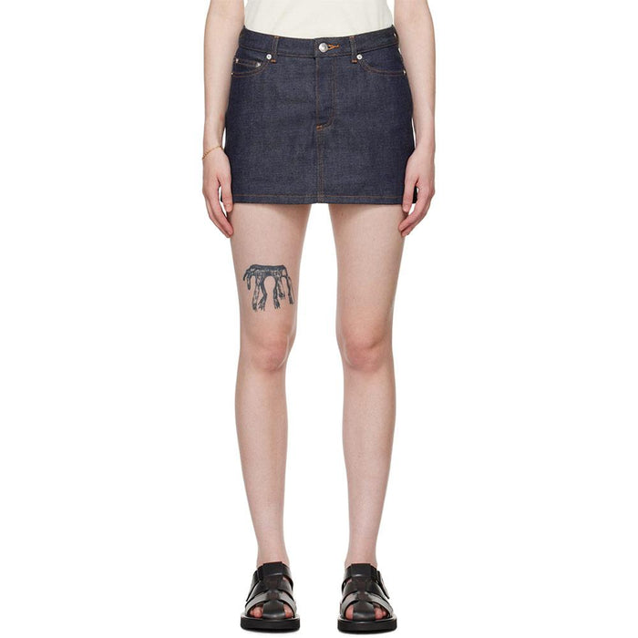 A.P.C. Women’s Jupe Mini Skirt Black Cotton