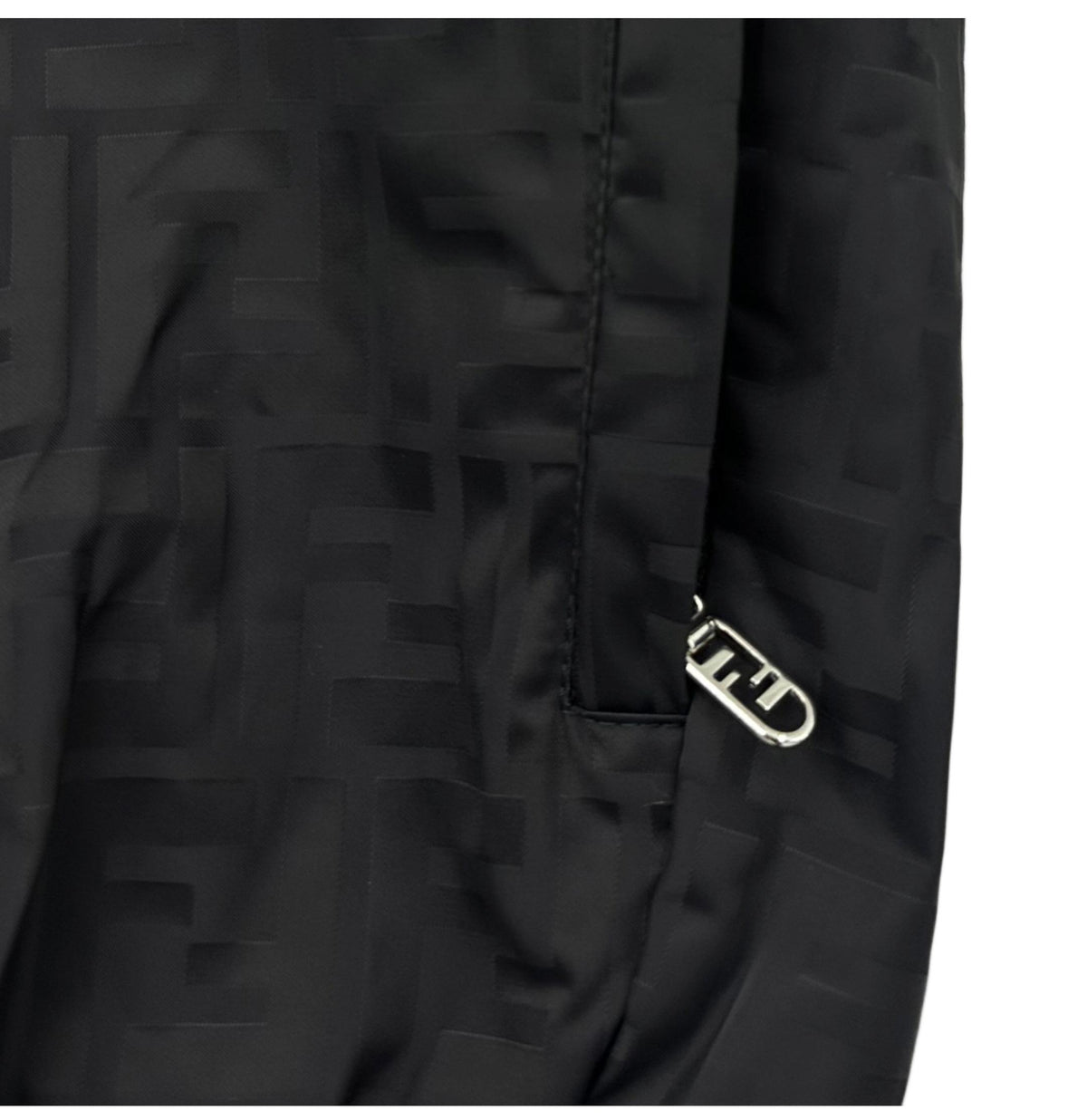 FENDI FF Logo Nylon Bomber Jacket for Men FAA951