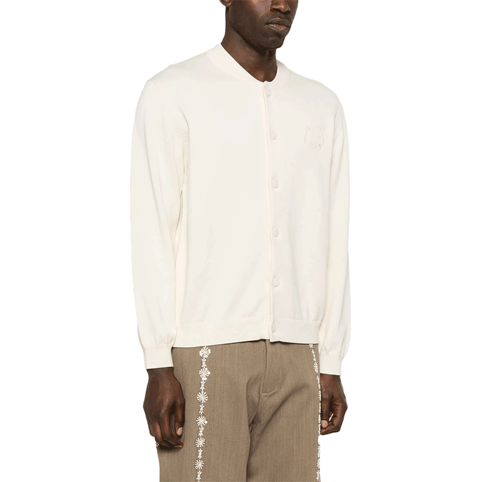 Maison Kitsune Knit Bomber Jacket Bold Fox Logo Men's OM02135 KT1135