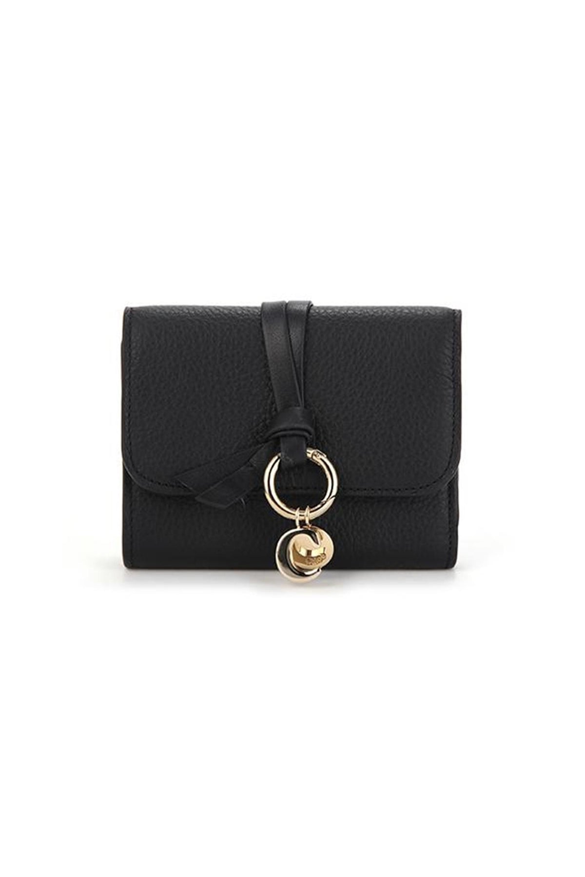 Chloe Black Leather Bifold Wallet for Women