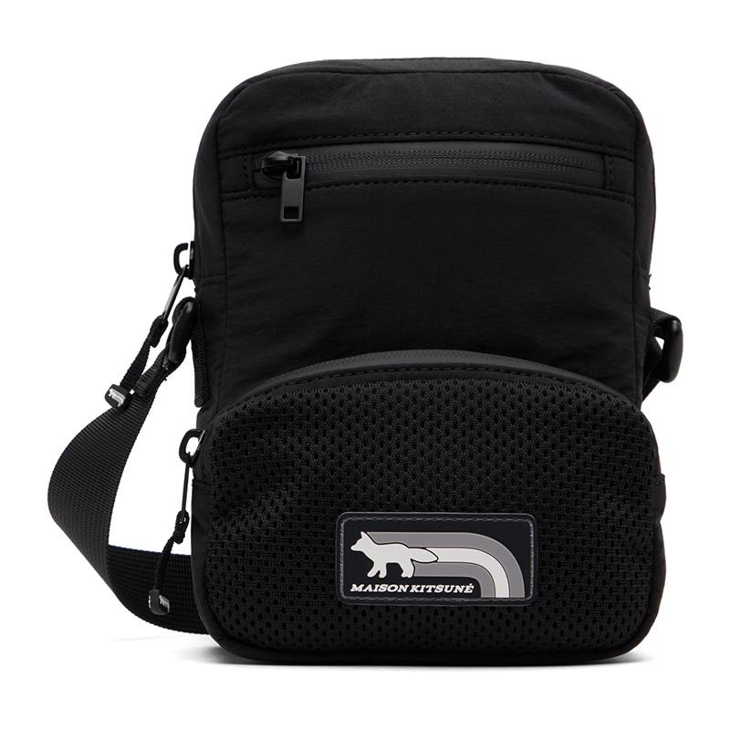 Maison Kitsune Flash Fox Crossbody Bag Black OM05174 WQ4034 P199