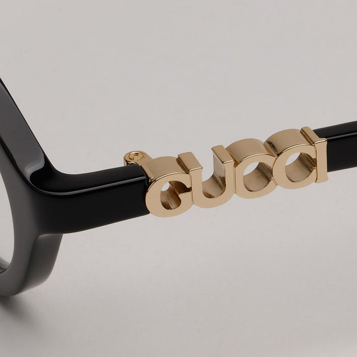 GUCCI Black Oval Acetate Eyeglass Frames Unisex GG2153 O 001